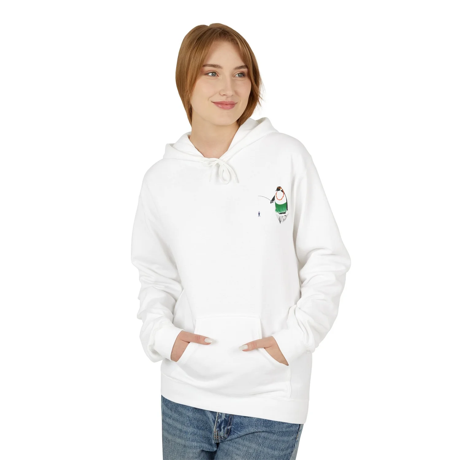 Hawaiin Penguin Hoodie — Fishing Penguin